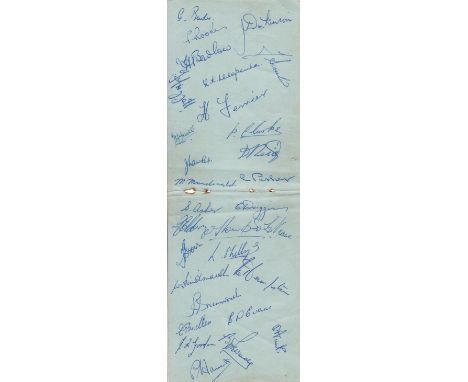 PORTSMOUTH AUTOGRAPH 1948/9 & 1949/50       Two album pages with 30 autographs of players who won back to back Championships.