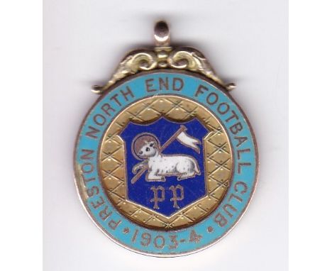 PRESTON NORTH END - MEDAL 1903-04   Second Division Championship Medal awarded to centre forward P. J. Smith who played in al