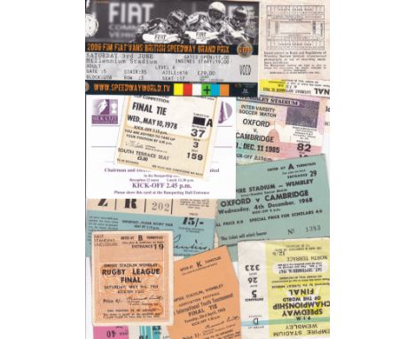 TICKETS  Small but interesting miscellany of tickets, comprises Rugby League Cup Final 64, International Youth Tournament at 