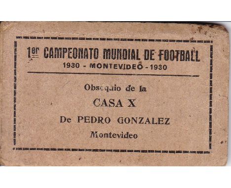 1930 WORLD CUP   Small but rather impressive booklet published for the 1930 World Cup held in Uruguay . The tournament was th