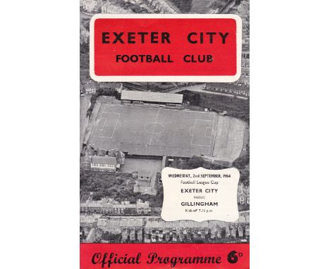 EXETER    Collection of 30 Exeter home programmes from 64/5 season inc all 23 x League matches, 1 x Postponed v Bournemouth, 