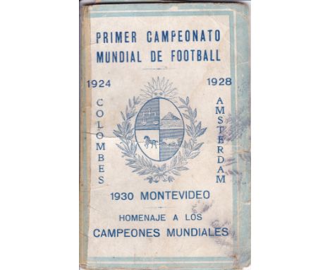 1930 WORLD CUP   Fold out booklet for the 1930 World Cup in Uruguay, the first World Cup Tournament as prior to that date, th