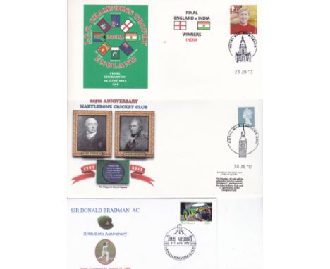 CRICKET FIRST DAY COVERS     Approximately 40 FDC's from around the world, all cricket related, 2012 - 2013 including date st