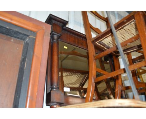 A Victorian mahogany over mantel mirror