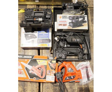 Black &amp; Decker electronic reversing hammer drill&nbsp;with torque control, a Black &amp; Decker Scorpion 400W powered han