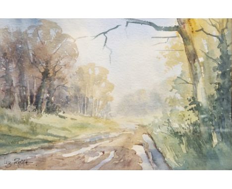 Liz Relfe&nbsp;(S.W.A., S.F.P, b. 1943)
Watercolour
"Autumn Walk, Yately Common", signed lower left, framed and glazed,&nbsp;