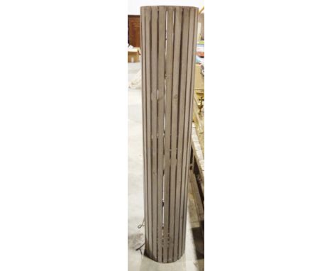 John Lewis Houston slatted cylindrical floor lamp&nbsp;in grey distressed wood&nbsp;