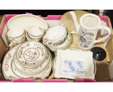 Quantity of ceramics to include a Johnson Bros Indian Tree part dinner service, assorted Coalport blue and white plates, a Pa