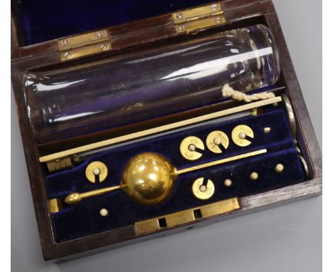 A rosewood cased Sikes hydrometer