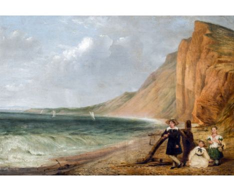 JOHN BRIDGES (flourished 1818-1854) British
Portrait of Children in a Coastal Landscape
Oil on canvas laid down
Signed and da