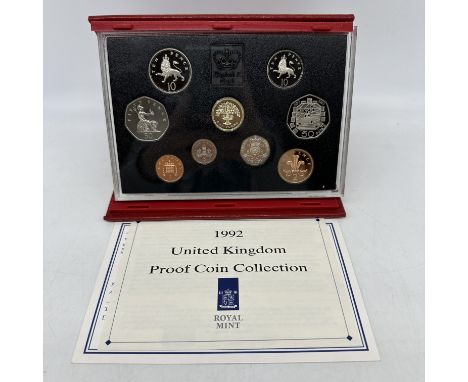 A 1992 Red box decimal coin set