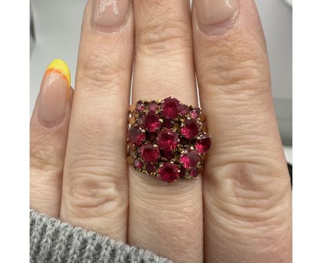 A 9ct yellow gold dress ring, weight 7.1 grams , size N