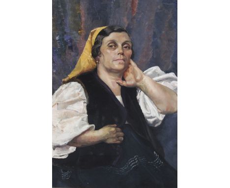 English School (early 20th Century), Portrait of a Spanish lady, oil on board, 90 x 69cm. 