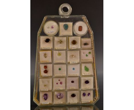 Loose Gem Stones -  assorted shapes and sizes inc amethyst (6), ruby (4), sapphire (2), [pink sapphire (1), emerald (1), aqua