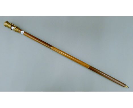A telescope walking stick. 96.5 cm long.