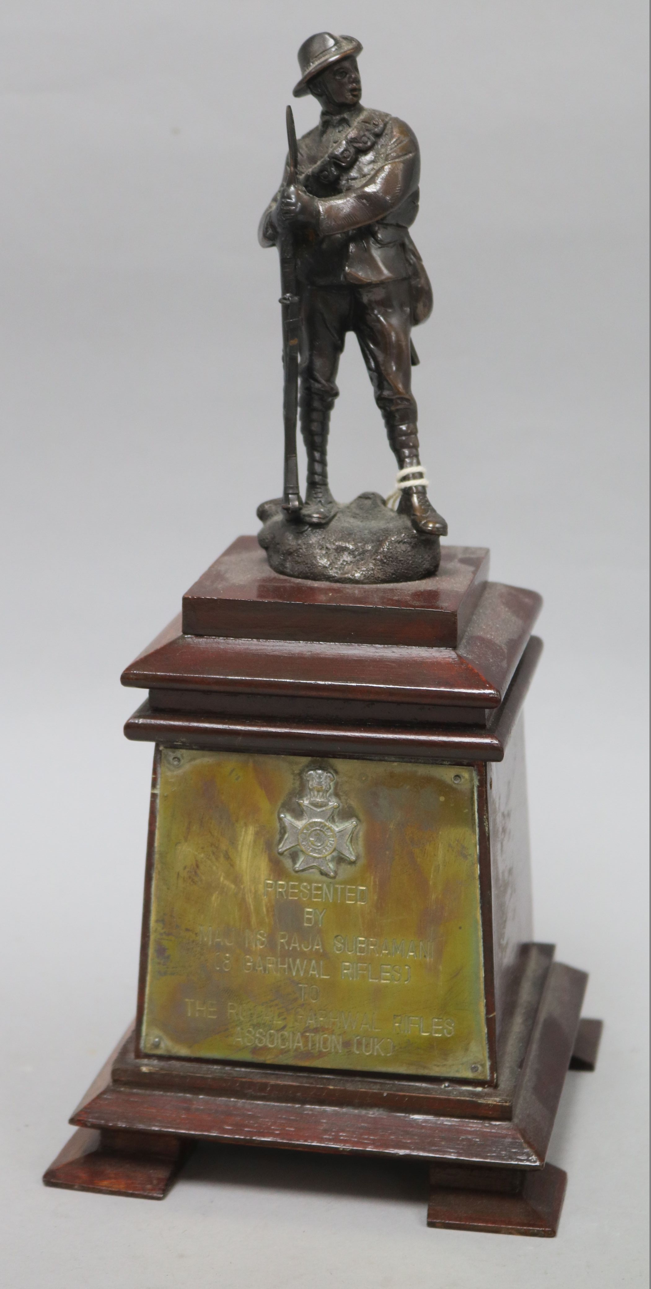 A bronze Royal Garhwal Rifles Association trophy