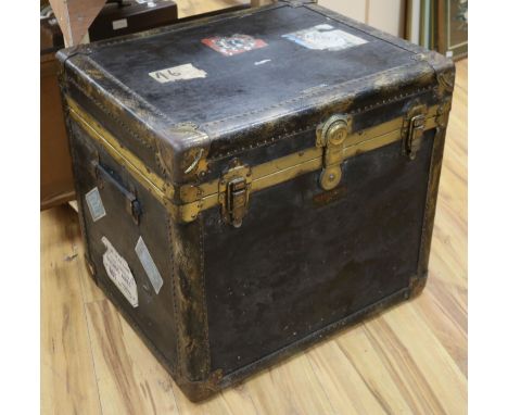 A Cabin trunk, locked, W.70cm