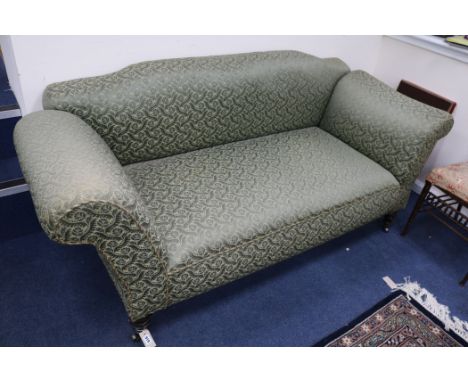 A Victorian drop-arm sofa W.170cm