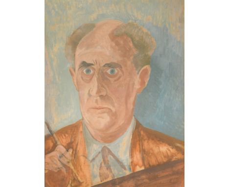 § John Nash CBE, RA (British 1893-1977)Self-Portrait, circa 1945 the frame stamped with studio stamp oil on board 40 x 30cmFo