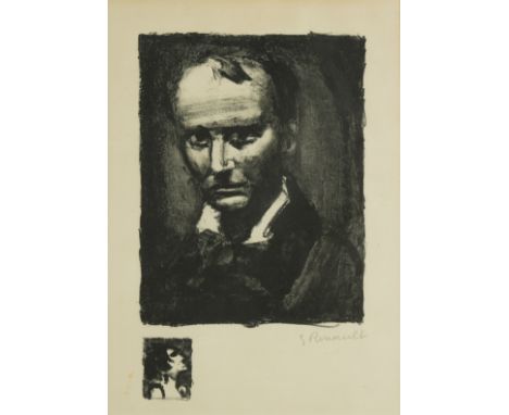 § Georges Henri Rouault (French 1871-1958)Portrait of Charles Baudelaire signed 'G Rouault' (lower right) lithograph, 1926 30