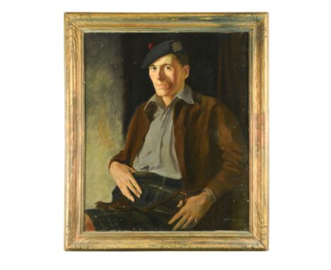 § Ian Fleming RSA, RSW (Scottish 1906-1990)Portrait of a Scotsman, half length signed and dated 'Ian Fleming / 1934' (lower r