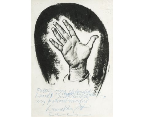 § Dame Laura Knight RA RWS (British 1877-1970)Peter's Hand signed and inscribed, Peter's own splendid / hand: so strong and v