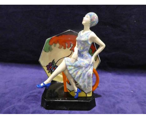 A Kevin Francis Clarice Cliff model, Tea with Clarice Cliff, limited edition of 2000 modelled by Andy Moss, 23cm high 