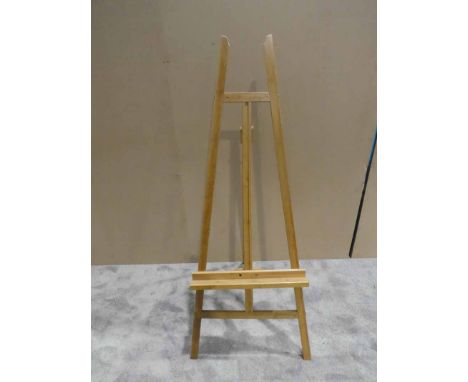 A modern bamboo artist's easel 60cm wide by 160cm high  