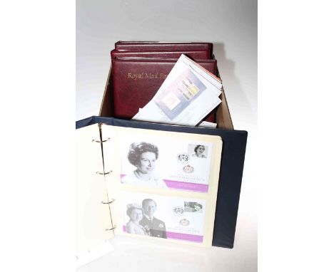 Large collection of first day covers in four albums and loose, mainly GB 1960's and later