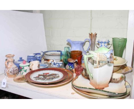Royal Doulton Series Ware, Royal Worcester saucer painted by Stinton and various china