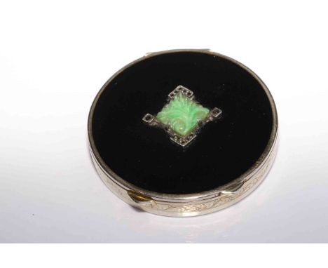Vintage enamel and marcasite compact