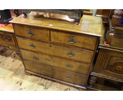 Georgian mahogany chest of two short above three long graduated drawers on bracket feet