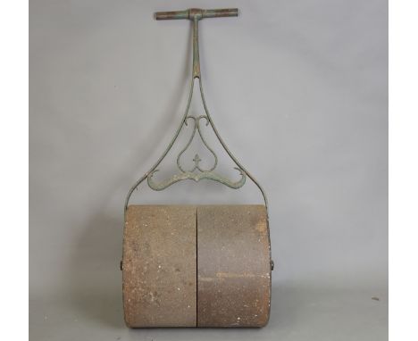 A late Victorian cast iron garden lawn roller with indistinct maker's details, width 61cm.Buyer’s Premium 29.4% (including VA