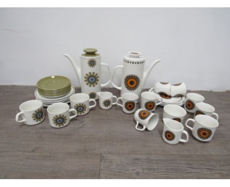 A collection of Meakin Pottery tea wares including Galaxy and Inca ranges. 