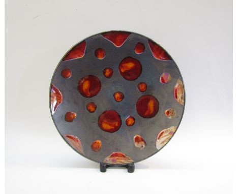 A Poole Pottery 'Metallic Galaxy' pattern large charger. 40cm diameter 