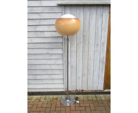 A Harvey Guzzini 1970's 'Bud Grande' space age standard lamp. 173cm high. (Pitting to chrome) 