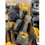 Box of Assorted Dewalt Cordless Tools