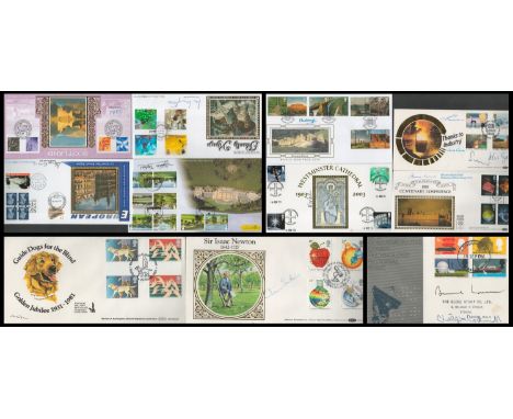 First Day Cover Collection of 11 Signed Assorted Covers. Includes Sir Bernard Lovell and Sir Christopher Cockerill, Clive Sin