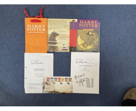 Harry Potter. Collection of Assorted Items including 3 Signed items. Includes 3 Harry Potter Shooting Drafts which are all si