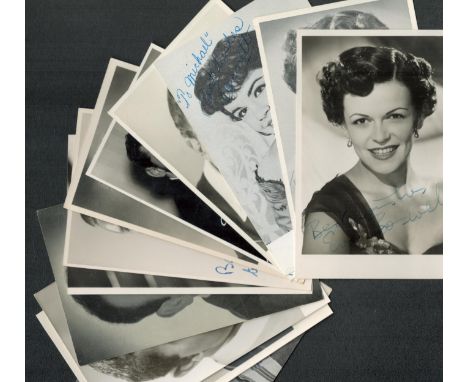 Music, a collection of 12 signed vintage photos of singers, some dedicated. Mainly 5.5x3.5, from the 1950's 60's: Steve Arlen