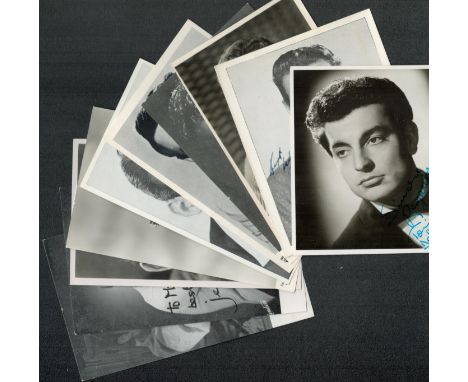 Music, a collection of 10 signed vintage photos of singers, some dedicated. Mainly 5.5x3.5, from the 1950's 70's: Vic Damone,