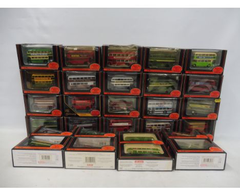 28 boxed Exclusive First Edition buses, mostly double decker models.