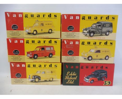 Six boxed 1:43 scale Vanguards, all classic commercial vans.