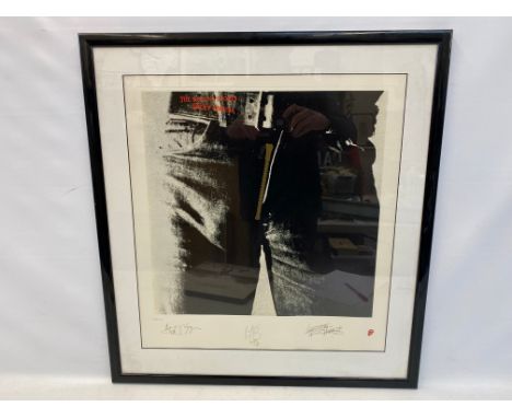 A Rolling Stones Sticky Fingers limited edition print, framed and glazed. 