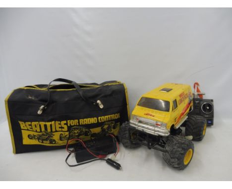 A Tamiya Vanessa's Lunchbox 1/12th scale 2WD electric monster truck, 58063, circa 1987, CW-01 chassis, high impact styrene bo