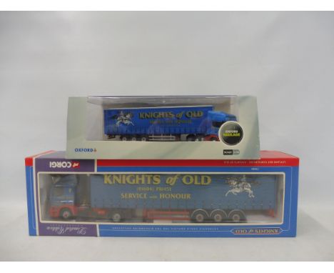 A boxed Corgi limited edition 'Knights of Old' articulated Leyland DAF Curtainside, plus a boxed Oxford Haulage 1:76 scale 'K