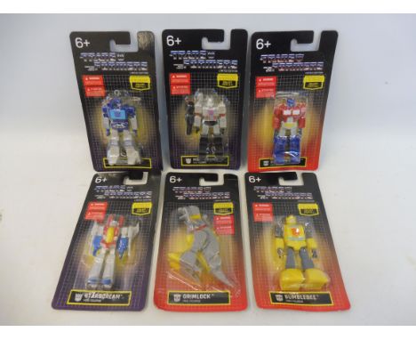 Six carded small scale Transformers to include Bumblebee, Optimus Prime and others.