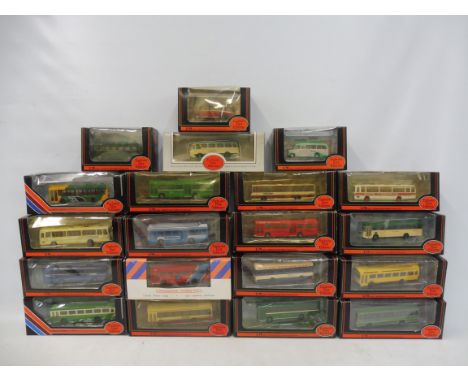 20 boxed Exclusive First Edition models, all single decker buses, various sizes.