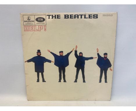 Beatles Help album, first press, outlined mono front right, vinyl VG, cover VG+.