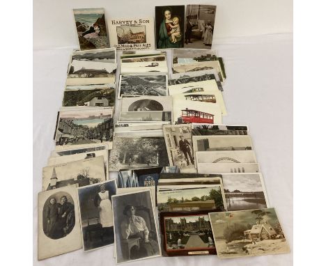 Approx. 150 assorted vintage postcards. To include comical and RP's.